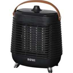 kaiserkraft Aquecedor cerâmico RETRO, 1500 W, CxLxA 100 x 180 x 225 mm, Aquecedor cerâmico RETRO, 1500 W, CxLxA 100 x 180 x 225 mm. Aquecedor compacto em design retro com pega em couro. Controlo por termóstato contínuo para regular a temperatura desejada.
