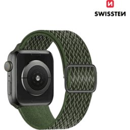 Bracelete em Nylon para Apple Watch Swissten Verde 42-49 MM