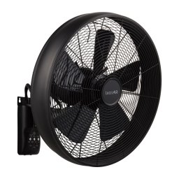 Lucci air 213124 - Ventoinha de parede BREEZE 55W/230V preto + CR