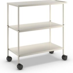 eurokraft pro Mesa com rodas , 3 superfícies de carga 795 x 400 mm, capacidade de carga 100 kg, Mesa com rodas, 3 superfícies de carga 795 x 400 mm, capacidade de carga 100 kg. Pneus que protegem o chão não deixam marcas de desgaste na área de utilização.