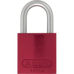 ABUS Cadeado, alumínio , 72/40, embalagem de 6 unid., vermelho, Cadeado, alumínio, 72/40, embalagem de 6 unid., vermelho. Corpo sólido em alumínio especial TITALIUM™ - elevada segurança com baixo peso. Marque o seu armário, cacifo, etc. com uma cor - ou e