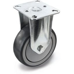 Proroll Pneu de borracha, termoplástico, com placa de montagem , Ø x largura da roda 50 x 18 mm, roda fixa, Pneu de borracha, termoplástico, com placa de montagem, Ø x largura da roda 50 x 18 mm, roda fixa. Pneus que não libertam óleo. Reduzida resistênci