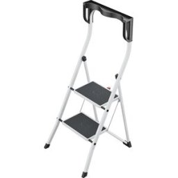 Hailo Escadote articulado K75 ComfortLine , aço, capacidade de carga 150 kg, 2 degraus, altura entre degraus 470 mm, Escadote articulado K75 ComfortLine, aço, capacidade de carga 150 kg, 2 degraus, altura entre degraus 470 mm. Arco de segurança extra alto