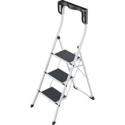 Hailo Escadote articulado K75 ComfortLine , aço, capacidade de carga 150 kg, 3 degraus, altura entre degraus 690 mm, Escadote articulado K75 ComfortLine, aço, capacidade de carga 150 kg, 3 degraus, altura entre degraus 690 mm. Arco de segurança extra alto