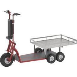 kaiserkraft Rodados de transporte elétricos XXL PRO, 5 rodas, com placa de apoio, vermelho, Rodados de transporte elétricos XXL PRO, 5 rodas, com placa de apoio, vermelho. Elevada flexibilidade graças à marcha-atrás e à elevada mobilidade da roda dianteir