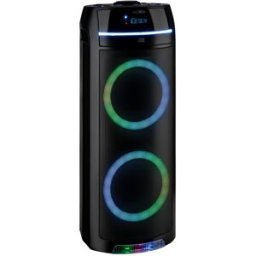 Coluna Portátil Bluetooth 480W c/ Leitor CD e USB (Preto) - REFLEXION