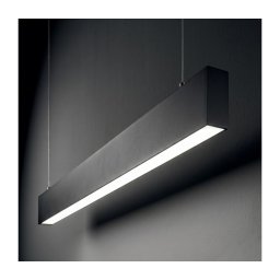 Ideal Lux - Lustre LED suspenso por cabo STEEL LED/29W/230V 3000K IRC 90 120 cm preto