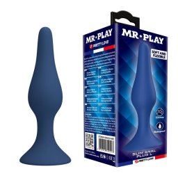 MR PLAY - PLUG ANAL DE SILICONE FINO AZUL L