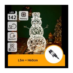 Aigostar-LED Decoração de Natal Exterior LED/3,6W/31/230V 2700K 60cm IP44 Boneco de Neve