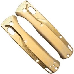 Flytanium Benchmade Bugout Crossfade Scales FLY-0796, Stonewashed Brass, capas de cabo