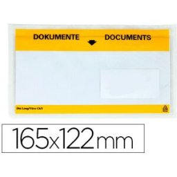 Envelope Auto Adesivo Q-Connect Porta Documentos Multilingue 165X130 mm Janela Transparente Embalage