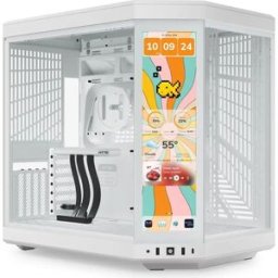 Caixa Extended-ATX Y70 Touch Infinite Tempered Glass (Branco) - HYTE
