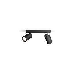 Philips - Foco para casa de banho IDRIS 2xGU10/5W/230V IP44 preto