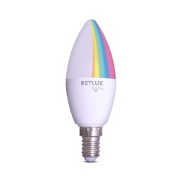 Retlux - Lâmpada LED RGBW C37 E14/4,5W/230V 2700-6500K Wi-Fi Tuya dimável