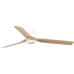 FARO 33829WT - Ventoinha de teto PUNT TUB M castanho/branco diâmetro 132 cm WT + CR