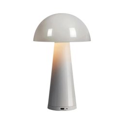Markslöjd 108950 - Lâmpada recarregável LED dimerizável FUNGI, 1,5 W / 2000 mAh, IP44, cinzenta