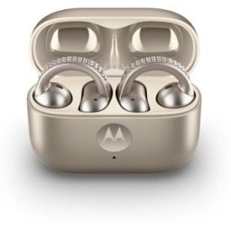 Auriculares Motorola moto buds loop sem fios Bluetooth com Cancelamento de Ruído, microfone e proteção repelente à água bege