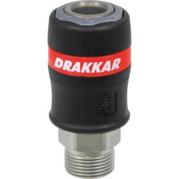 Raccord Rápido Fêmea de Segurança DRAKKAR Passagem 11mm Rosca Macho 3/4