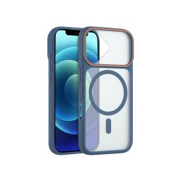 Capa Transparente e Azul com Magsafe iPhone 17 Pro Max 18 Pro Max