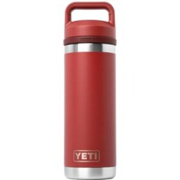 Yeti Rambler Bottle 18oz Chug Cap, Stag Red, garrafa térmica com bocal para beber, 532 ml