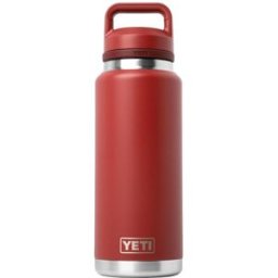 Yeti Rambler Bottle 36oz Chug Cap, Stag Red, garrafa térmica com tampa para beber, 1L