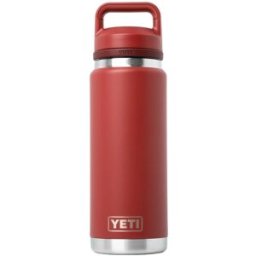 Yeti Rambler Bottle 26oz Chug Cap, Stag Red, garrafa térmica com bocal para beber, 769 ml