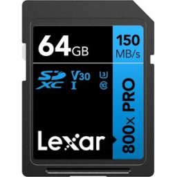 Cartão de Memória High-Performance 800xPRO 64GB SDXC UHS-I Classe 10 - LEXAR