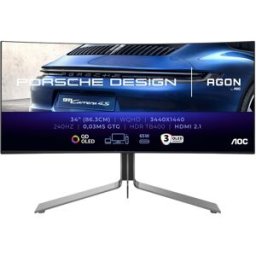 Monitor Curvo QD-OLED 34" Agon Porsche PD34 Wide Quad HD (Preto) - AOC