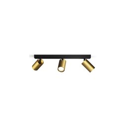Philips - Foco para casa de banho IDRIS 3xGU10/5W/230V IP44 preto/dourado