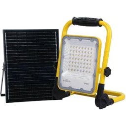 Kit Projector LED Portátil 4000K 1000Lm c/ Painel Solar e Bateria - REXER