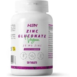 HSN Gluconato de zinco (25mg zinco) - 120 tabs - Sistema imunitário - Tabletas - 120 Serviços