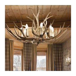 Ideal Lux - Candelabro numa corrente CHALET 12×E14/40W/230V chifres