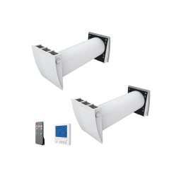 Dalap 55561 - Conjunto de 2 recuperadores de ar para ambientes ZEPHIR SIMPLE DOUBLE 7,61W/230V