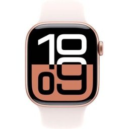 Apple Watch Series 10 GPS+Cellular 42mm Alumínio Rosa-Dourado c/ Bracelete Desportiva Rosa Leve M/L