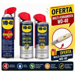 PACK FERRAMENTAS IMPECÁVEIS WD-40 (Produto Multi-Uso + Massa Consistente Spray + Limpa Contactos)
