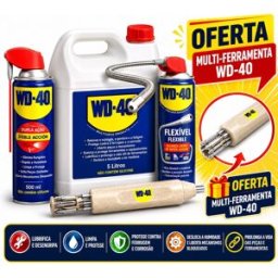 Pack Lover XL (WD-40® Produto Multi-Uso Dupla Ação Spray 500ml + Flexível 400ml + Formato 5L)