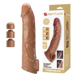 PRETTY LOVE - MANGA EXTENSORA DE PÊNIS AJUSTÁVEL 26 CM Ø 4 CM NATURAL