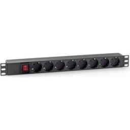 Extensão Octupla p/ Rack 19" 1U 3500W 16A c/ Interruptor (1,8 mts) - CROMAD