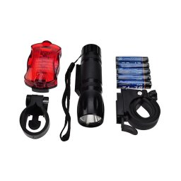 Soligth WL19 - Conjunto de luzes de bicicleta - LED dianteiro 3W + traseiro 5xLED, 2x soldador, 2x+3xAAAA bateria IP44
