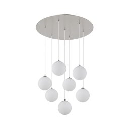 Globo 56140-7H - Candeeiro suspenso LED RIHA 7xG9/3,5W/230V branco