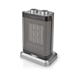 Nedis HTFA17GY - Ventoinha com elemento de aquecimento cerâmico 1000/1500W/230V prateado