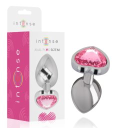 INTENSE - PLUG ANAL DE ALUMÍNIO METAL CORAO ROSA TAMANHO M