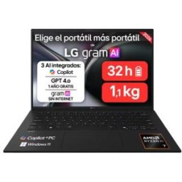 Portátil LG Gram 14Z95U-G.AU85BN Ryzen AI 7 450/ 32GB/ 512GB SSD/ 14"/ Win11