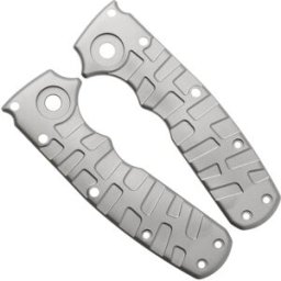 Lex Custom Demko Shark-Cub Scales Glass Bead Blasted Titanium, capas de cabo