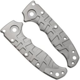 Lex Custom Demko AD20.5 Scales Glass Bead Blasted Titanium, capas de cabo