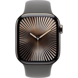 Apple Watch Series 10 GPS + Cellular 42mm Titânio Natural c/ Bracelete Desportiva Cinzento Rocha S/M