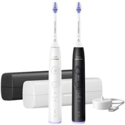 Pack 2x Escovas de Dentes Elétrica Sonicare 6500 series (Preto/Branco) - PHILIPS