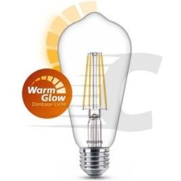 Philips lâmpada LED E27 Edison filamento luz quente 5,9 W 60 W
