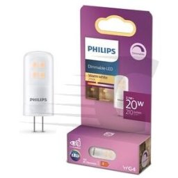 Philips lâmpada LED G4 luz quente regulável 2,1W 20W