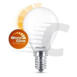 Philips lâmpada LED E14 P45 fosca luz quente regulável 3,4W 40W